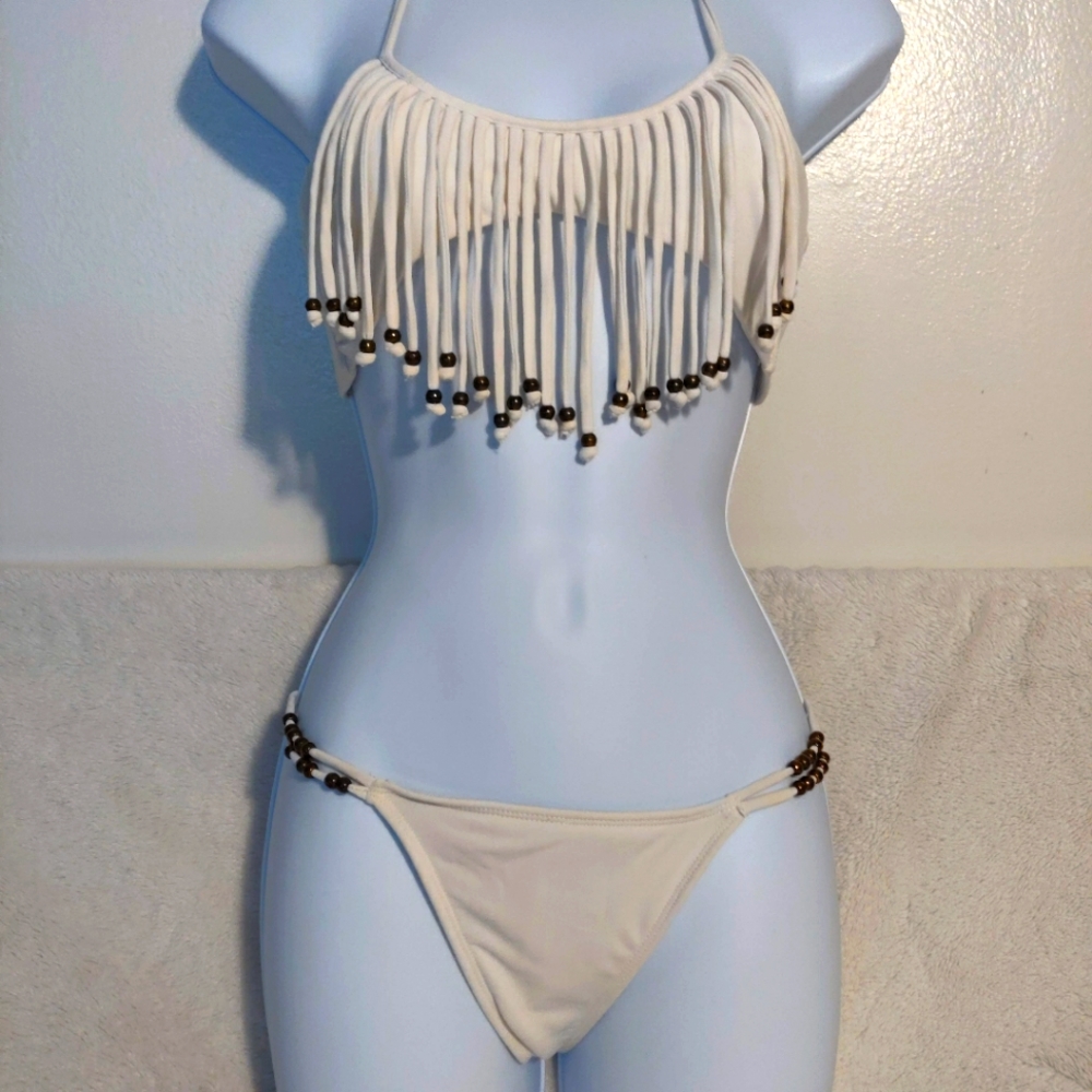 Mara Hoffman Fringe Bikini Set Size M